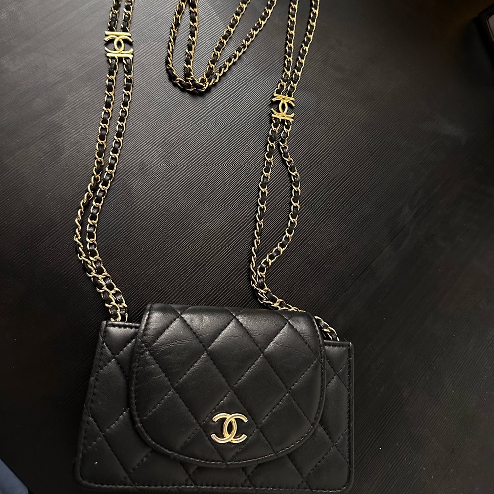 Chanel Black Quilted Leather Crossbody Bag